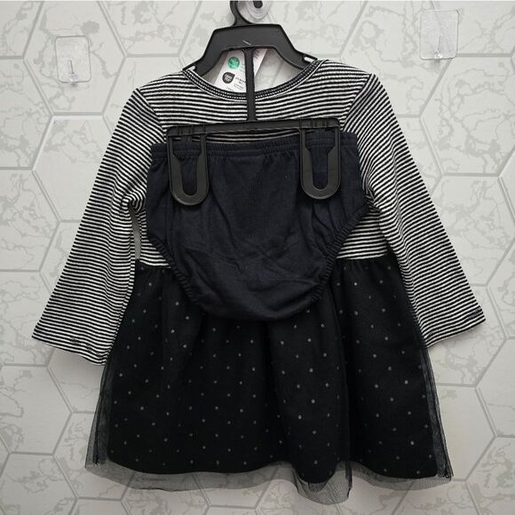 Nwt Carter's 100% Cotton Baby Girl Halloween Tulle Dress Black Cat 2 pc - Picture 6 of 9